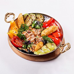 Chicken kabab with vegetables