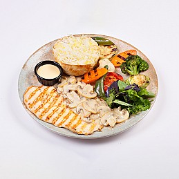 Chicken with mushroom sauce