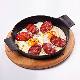 Egg with sujuk