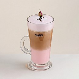 Flowers rose latte
