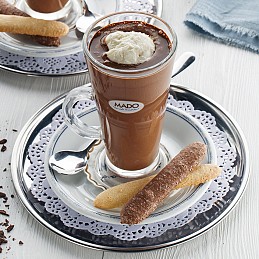 Hot chocolate with ice cream