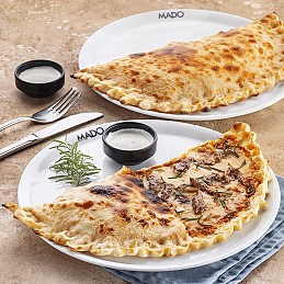 Traditional Pizza Calzone with Marinated Beef