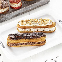 Eclair with white chocolate