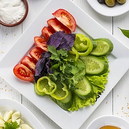 Salad with cucumber and tomato 