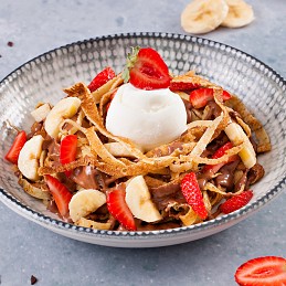  Fettuccine fruits crepe
