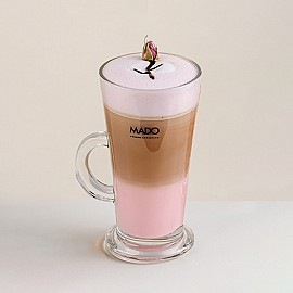 Flowers rose latte