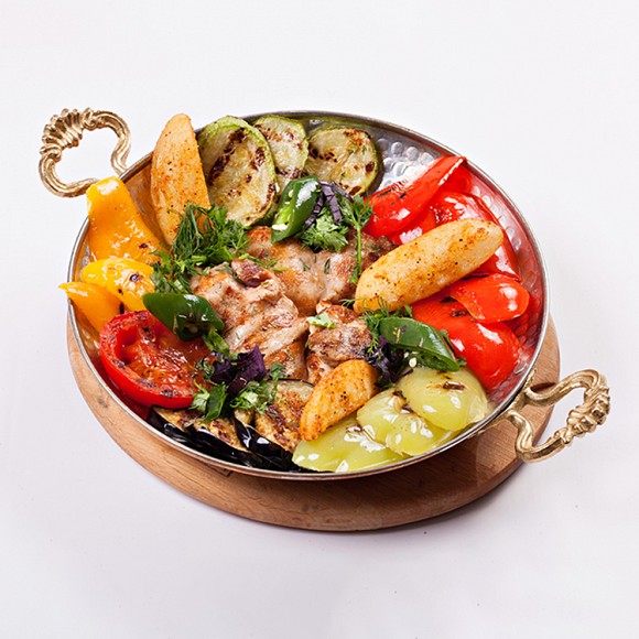 Chicken kabab with vegetables