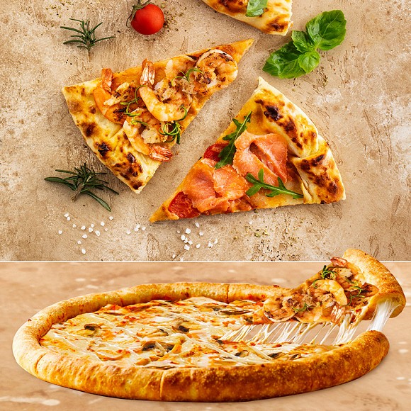 Пицца с Краями Начиненными Сыром с Курицей