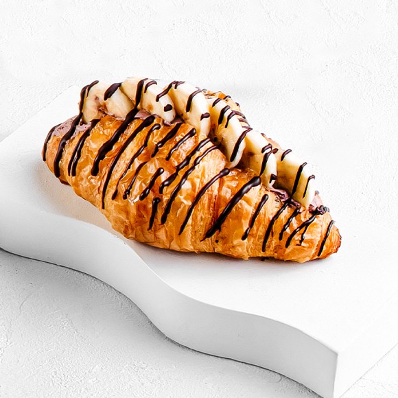 Cream banana croissant